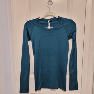 Lululemon Swiftly Tech Long Sleeve Top - Teal, Size 4